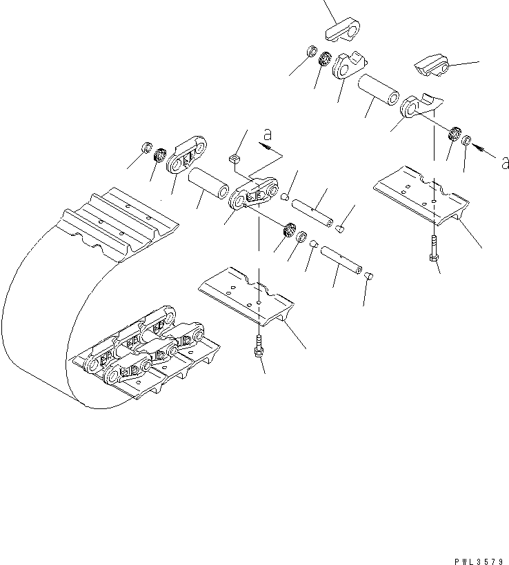 Komatsu parts book diagram for D155A-5 S/N 65001-UP (Extreme Cold Terrain): TRACK SHOE (SINGLE) (560MM WIDTH) (COLD WEATHER (B) SPEC.) (SEALED AND LUBRICATED TYPE) (82SET)(#65275-)