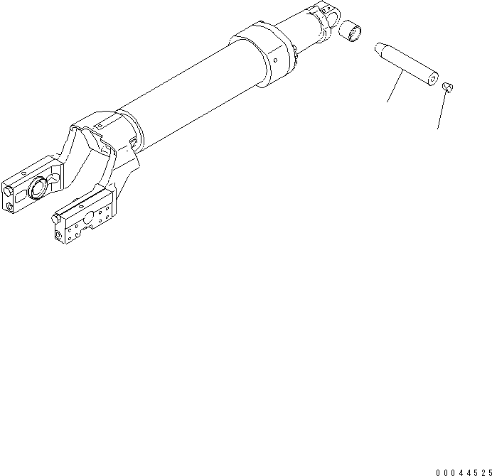 Komatsu parts book diagram for D155A-5 S/N 65001-UP (Extreme Cold Terrain): TRACK FRAME (RECOIL SPRING AND CYLINDER) (PIN AND PLUG) (L.H.) (COLD WEATHER (B) SPEC.)(#65409-)