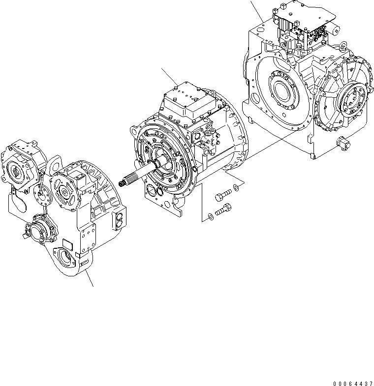 Komatsu parts book diagram for D155A-6 S/N 85001-85076: POWER TRAIN(#85001-)