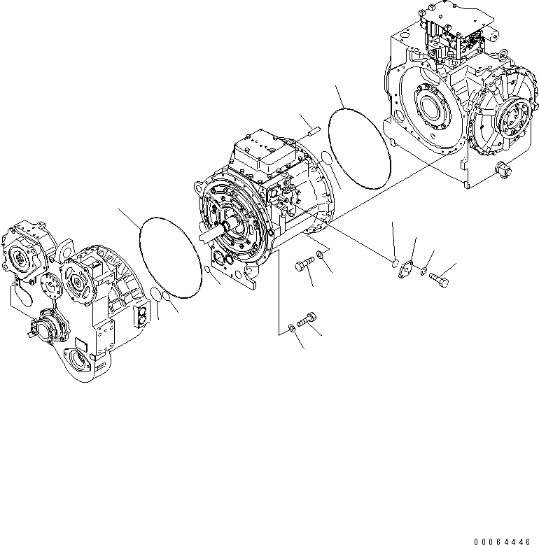 Komatsu parts book diagram for D155A-6 S/N 85001-85076: POWER TRAIN (ACCESSORY)(#85001-)