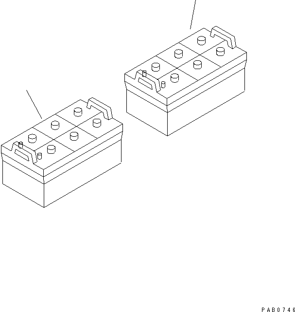 Bulldozers Komatsu / D155AX-5 S/N 70001-UP(d155ax1r) / BATTERY (C200 DRY)(120020 : E0110-01A3)