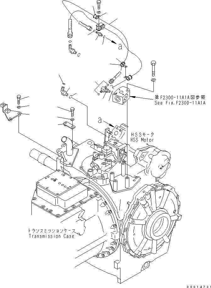 Bulldozers Komatsu / D155AX-5 S/N 70001-UP(d155ax1r) / PILOT LINE(#76001-)(150280 : F2300-20A1A)