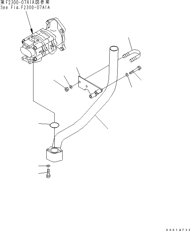 Bulldozers Komatsu / D155AX-5 S/N 70001-UP(d155ax1r) / HYDRAULIC SUCTION(#76001-)(150300 : F2300-22A1A)