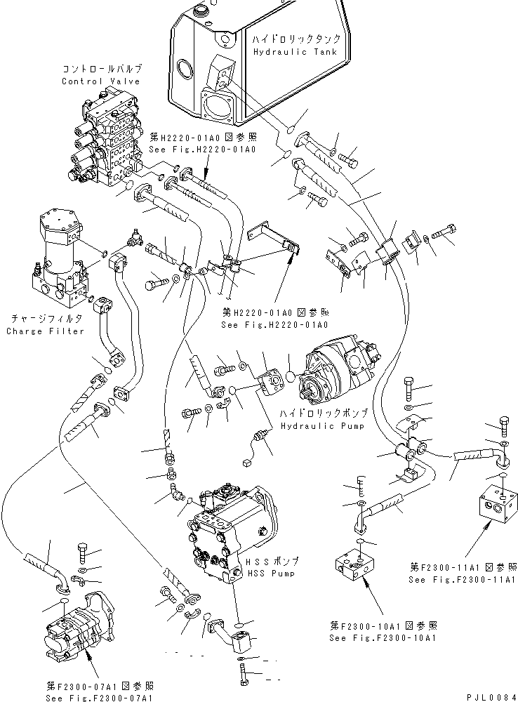 Bulldozers Komatsu / D155AX-5 S/N 70001-UP(d155ax1r) / POWER TRAIN OIL LINE(#70001-75999)(150550 : F2720-01A1)