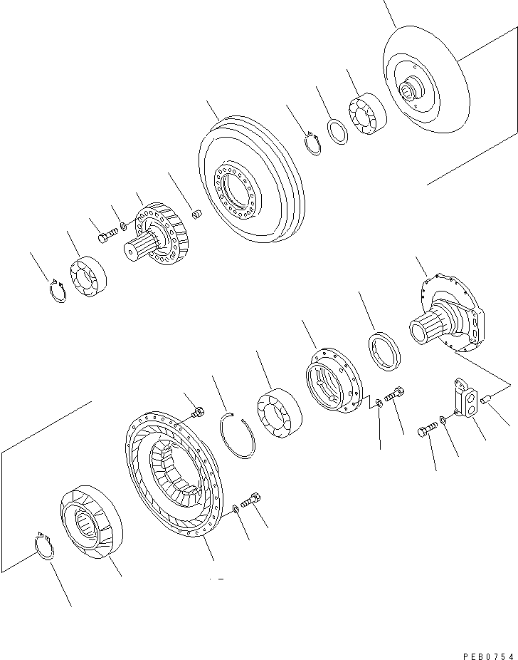Bulldozers Komatsu / D155AX-5 S/N 70001-UP(d155ax2c) / TORQUE CONVERTER (BEAR TORQUE CONVERTER)(150320 : F2310-51A0)