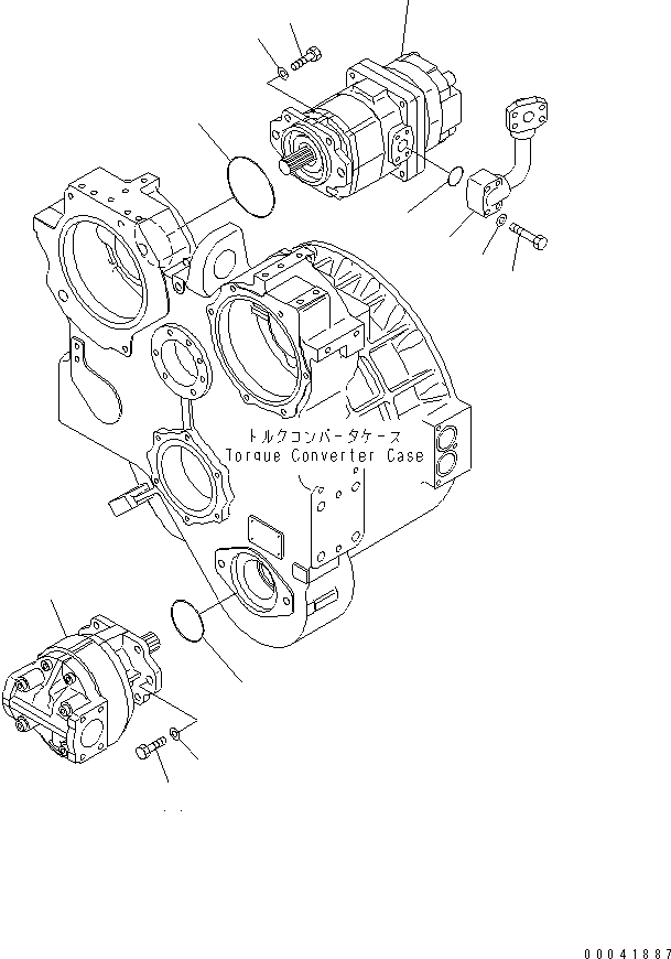 Komatsu parts book diagram for D155AX-6 S/N 80001-81027 (ecot3): P0WER LINE PIPING(#80001-)