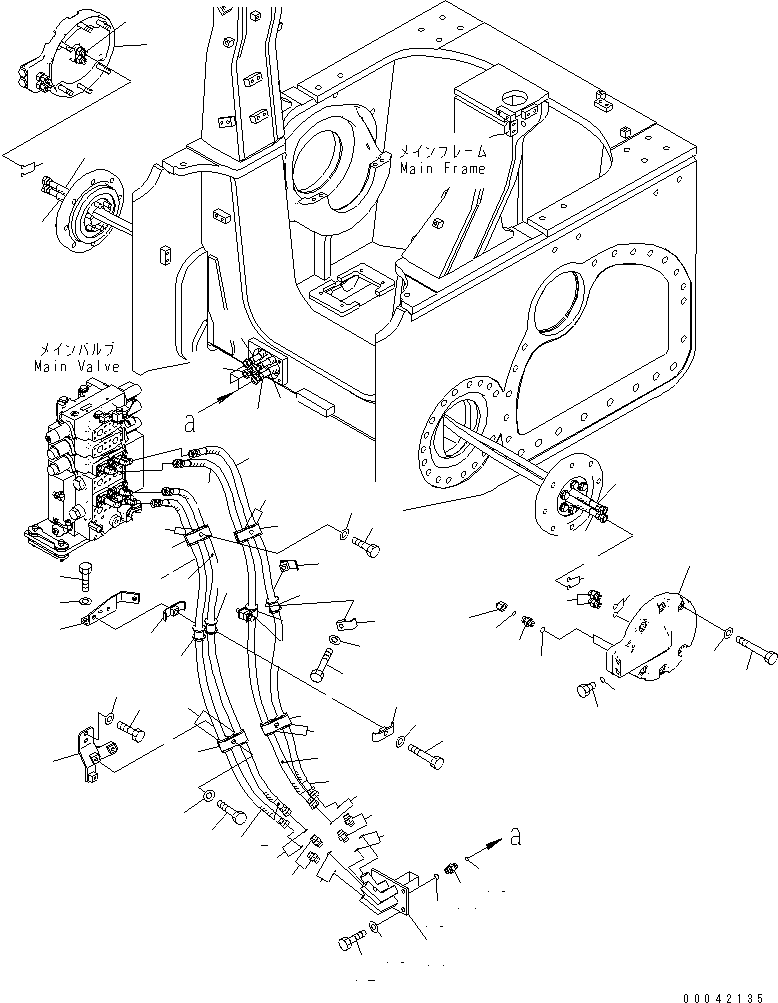 Komatsu parts book diagram for D155AX-6 S/N 80001-81027 (ecot3): BLADE TILT LINE (FOR DUAL TILT PITCH DOZER)(#80001-)