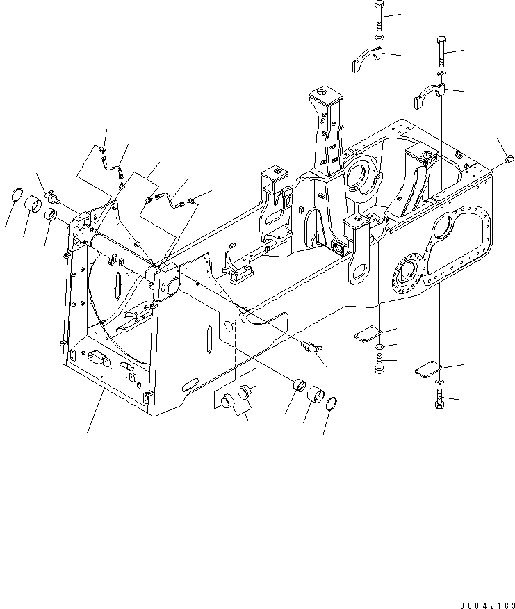 Komatsu parts book diagram for D155AX-6 S/N 80001-81027 (ecot3): MAIN FRAME(#80001-)