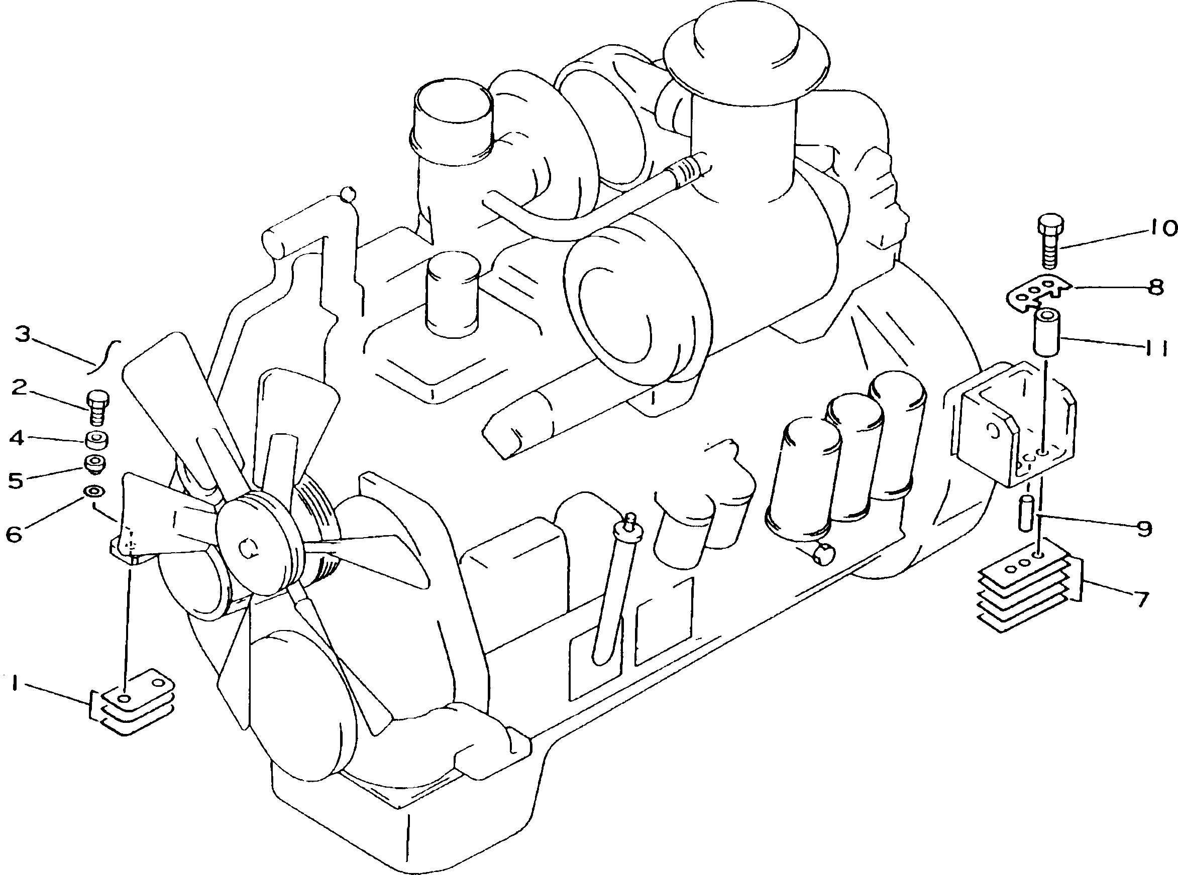 Pipelayers Komatsu / D155C-1P-ZZ S/N 15686-UP(d155c-0c) / ENGINE MOUNTING(030010 : 1101) Pipelayers Komatsu / D155C-1P-ZZ S/N 15686-UP(d155c-0c) / ENGINE MOUNTING(030010 : 1101)