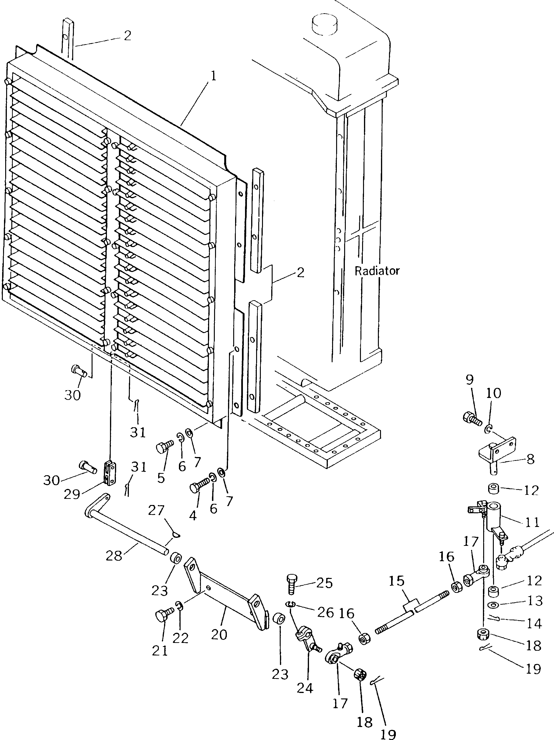 Pipelayers Komatsu / D155C-1P-ZZ S/N 15686-UP(d155c-0c) / RADIATOR SHUTTER AND IT CONTROL (1/2)(030120 : 1134) Pipelayers Komatsu / D155C-1P-ZZ S/N 15686-UP(d155c-0c) / RADIATOR SHUTTER AND IT CONTROL (1/2)(030120 : 1134)