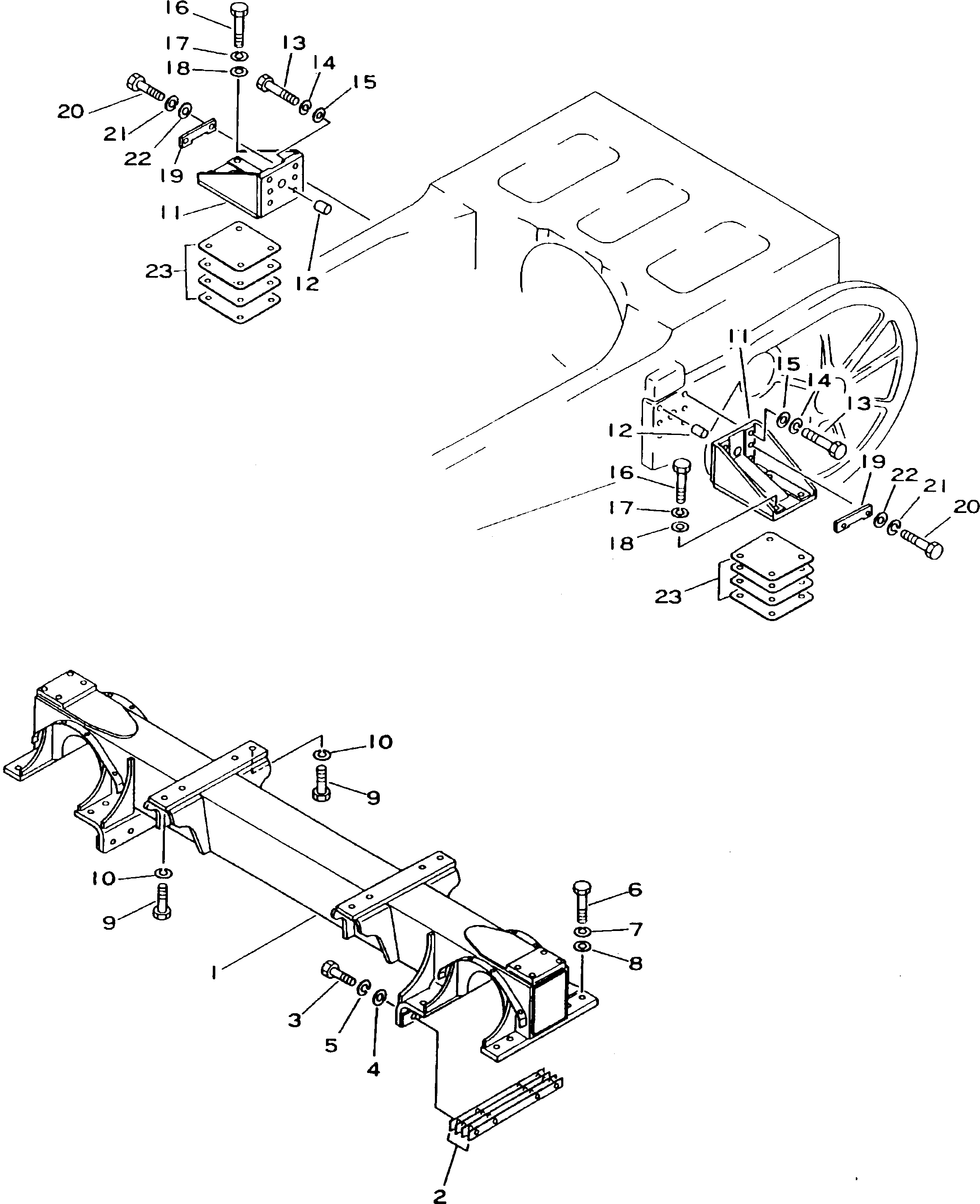 Pipelayers Komatsu / D155C-1P-ZZ S/N 15686-UP(d155c-0c) / SUSPENSION(150160 : 1551) Pipelayers Komatsu / D155C-1P-ZZ S/N 15686-UP(d155c-0c) / SUSPENSION(150160 : 1551)