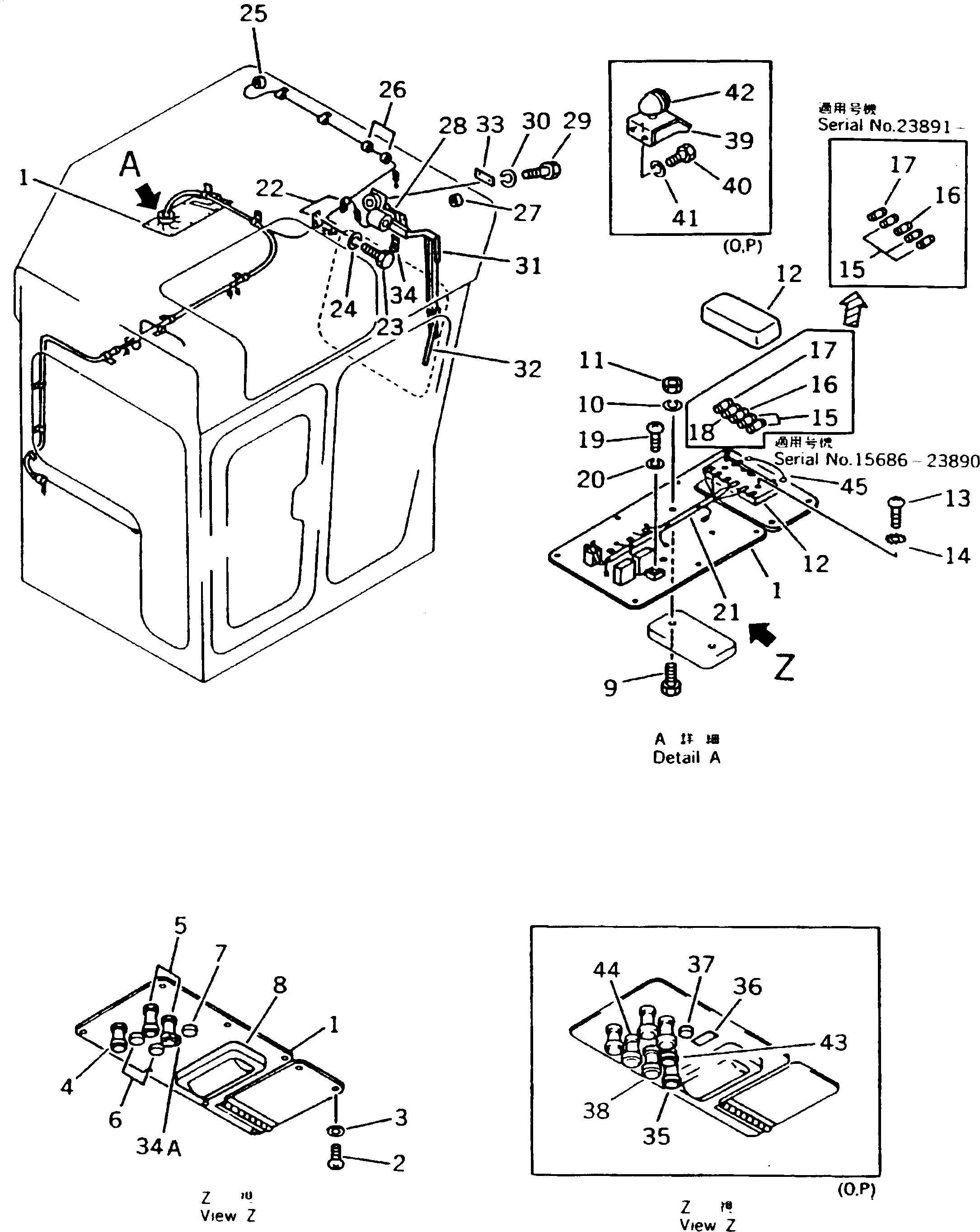Pipelayers Komatsu / D155C-1P-ZZ S/N 15686-UP(d155c-0c) / WIRING IN CAB (2/2)(210070 : 1810) Pipelayers Komatsu / D155C-1P-ZZ S/N 15686-UP(d155c-0c) / WIRING IN CAB (2/2)(210070 : 1810)