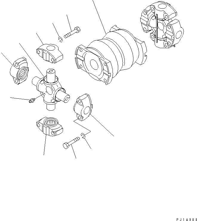 Pipelayers Komatsu / D155C-1P S/N 15686-UP (S6D155-4 Eng. Installed (-50cent. Spec.))(d155c-1c) / UNIVERSAL JOINT(#31574-)(150030 : F2200-01A0)
