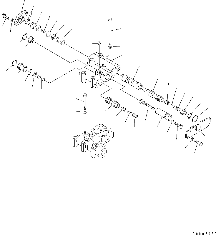 Pipelayers Komatsu / D155C-1P S/N 15686-UP (S6D155-4 Eng. Installed (-50cent. Spec.))(d155c-1c) / CONTROL VALVE (UPPER)(#31564-)(150400 : F2320-60A1A)