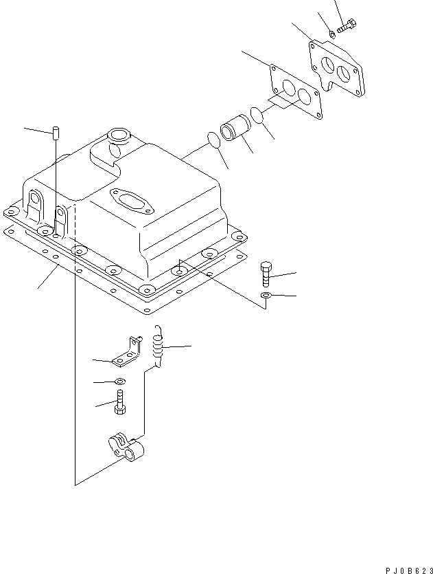 Pipelayers Komatsu / D155C-1P S/N 15686-UP (S6D155-4 Eng. Installed (-50cent. Spec.))(d155c-1c) / CONTROL VALVE COVER (2/2)(#31303-31563)(150450 : F2320-63A1)