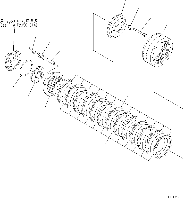 Pipelayers Komatsu / D155C-1P S/N 15686-UP (S6D155-4 Eng. Installed (-50cent. Spec.))(d155c-1c) / STEERING CLUTCH(#31586-)(150550 : F2360-01A0)