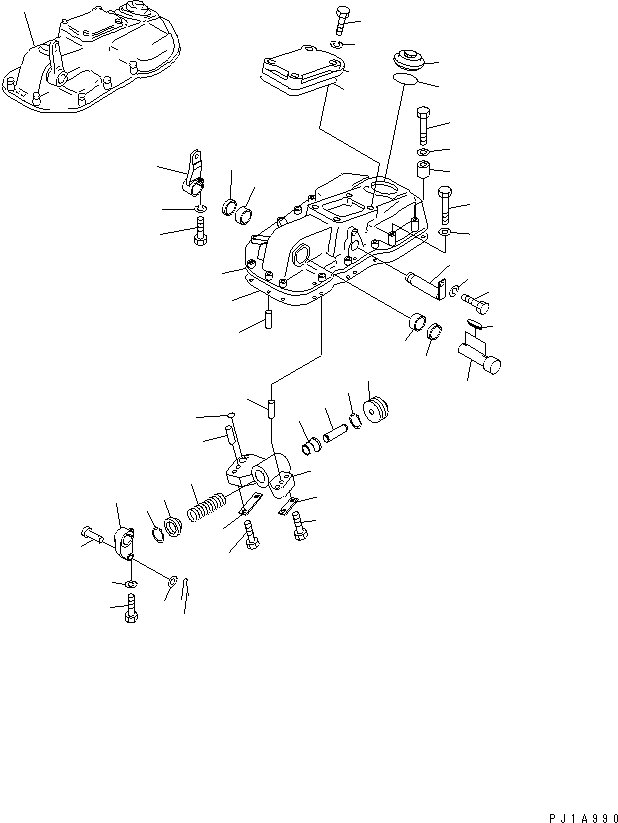 Pipelayers Komatsu / D155C-1P S/N 15686-UP (S6D155-4 Eng. Installed (-50cent. Spec.))(d155c-1c) / BRAKE BOOSTER AND PIPING(#31574-)(150570 : F2370-02A0)