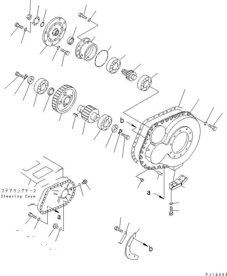 Pipelayers Komatsu / D155C-1P S/N 15686-UP (S6D155-4 Eng. Installed (-50cent. Spec.))(d155c-1c) / FINAL DRIVE CASE(150580 : F2380-01A0)