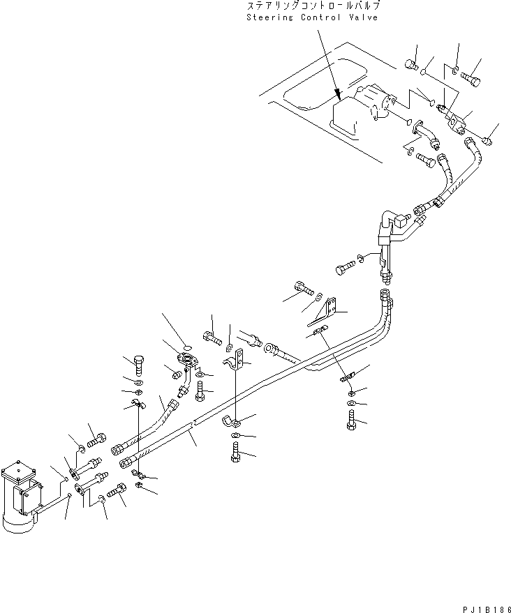Pipelayers Komatsu / D155C-1P S/N 15686-UP (S6D155-4 Eng. Installed (-50cent. Spec.))(d155c-1c) / STEERING PIPING (FOR 155 ENGINE)(#31578-)(150690 : F2700-05A0)