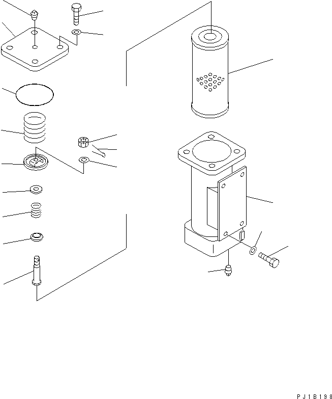 Pipelayers Komatsu / D155C-1P S/N 15686-UP (S6D155-4 Eng. Installed (-50cent. Spec.))(d155c-1c) / STEERING OIL FILTER(150740 : F2710-03A0)