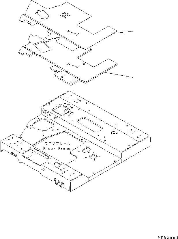 Pipelayers Komatsu / D155C-1P S/N 15686-UP (S6D155-4 Eng. Installed (-50cent. Spec.))(d155c-1c) / FLOOR MAT(#31574-)(240220 : K0310-01A0)