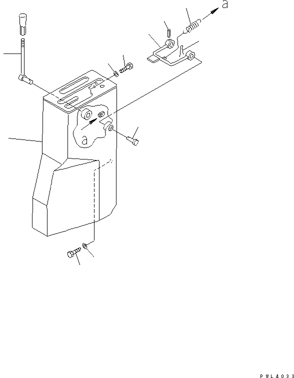 Pipelayers Komatsu / D155C-1P S/N 15686-UP (S6D155-4 Eng. Installed (-50cent. Spec.))(d155c-1c) / HOOK AND HIGH-LOW CONTROL LOCK LEVER(#31574-)(240490 : K2110-12A0)