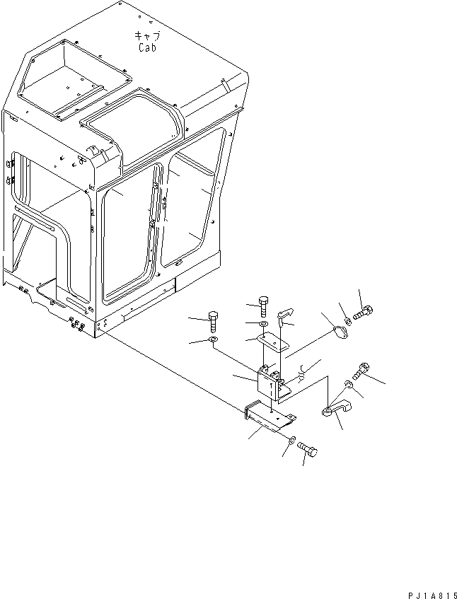 Pipelayers Komatsu / D155C-1P S/N 15686-UP (S6D155-4 Eng. Installed (-50cent. Spec.))(d155c-1c) / CAB DOOR LOCK(#31562-)(240550 : K2110-16A0)
