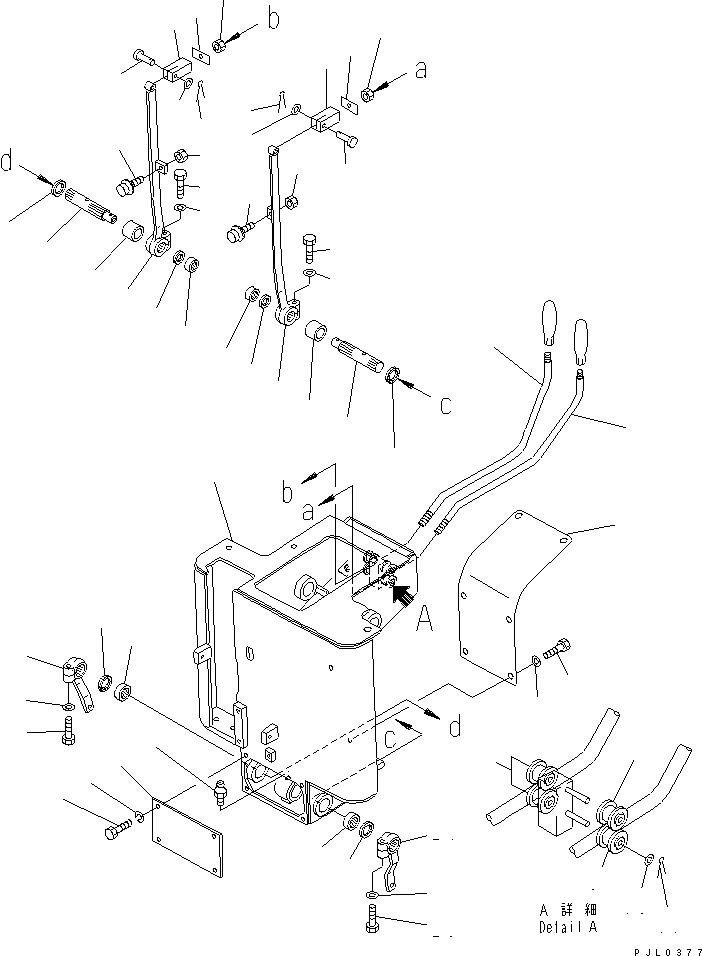 Pipelayers Komatsu / D155C-1P S/N 15686-UP (S6D155-4 Eng. Installed (-50cent. Spec.))(d155c-1c) / STEERING CONTROL LEVER (WITH RADIATOR SHUTTER)(#31578-)(240660 : K2110-22A0A)