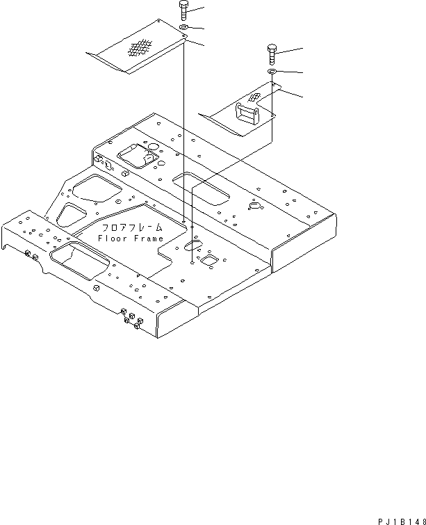 Pipelayers Komatsu / D155C-1P S/N 15686-UP (S6D155-4 Eng. Installed (-50cent. Spec.))(d155c-1c) / FLOOR FRAME COVER(#31578-)(240710 : K2130-03A0)