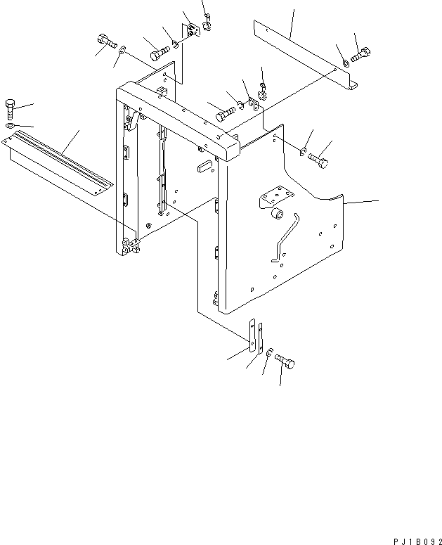 Pipelayers Komatsu / D155C-1P S/N 15686-UP (S6D155-4 Eng. Installed (-50cent. Spec.))(d155c-1c) / RADIATOR GUARD (FOR 155 ENGINE)(270090 : M2110-07A0B)