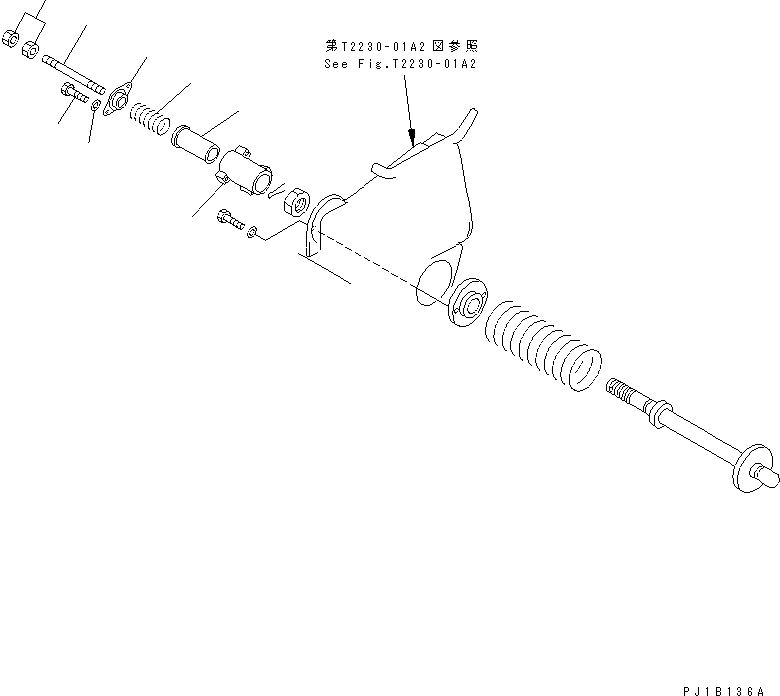 Pipelayers Komatsu / D155C-1P S/N 15686-UP (S6D155-4 Eng. Installed (-50cent. Spec.))(d155c-1c) / BOOM KICKOUT CONTROL LEVER(330430 : T2253-01A0)