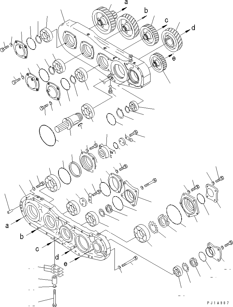 Pipelayers Komatsu / D155C-1D S/N 31416-UP (S6D155-4 Eng. Installed (-50cent. Spec.))(d155c-2c) / POWER TAKE OFF (2/2)(150020 : F2100-02A0)