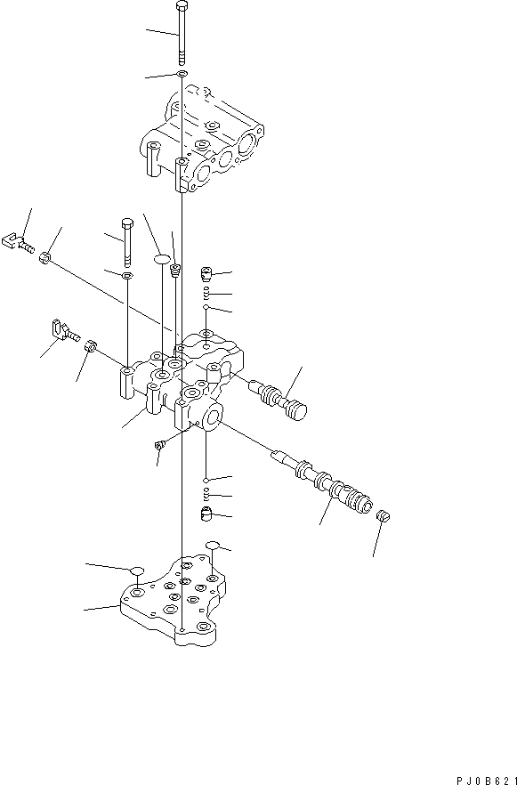 Pipelayers Komatsu / D155C-1D S/N 31416-UP (S6D155-4 Eng. Installed (-50cent. Spec.))(d155c-2c) / CONTROL VALVE (LOWER)(150190 : F2320-59A1)