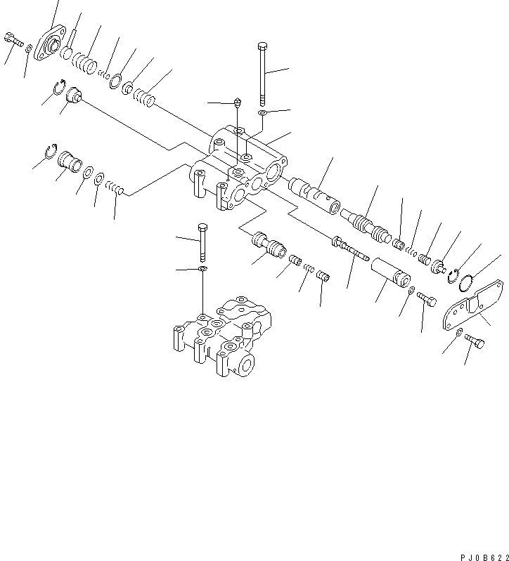 Pipelayers Komatsu / D155C-1D S/N 31416-UP (S6D155-4 Eng. Installed (-50cent. Spec.))(d155c-2c) / CONTROL VALVE (UPPER)(150200 : F2320-60A1)
