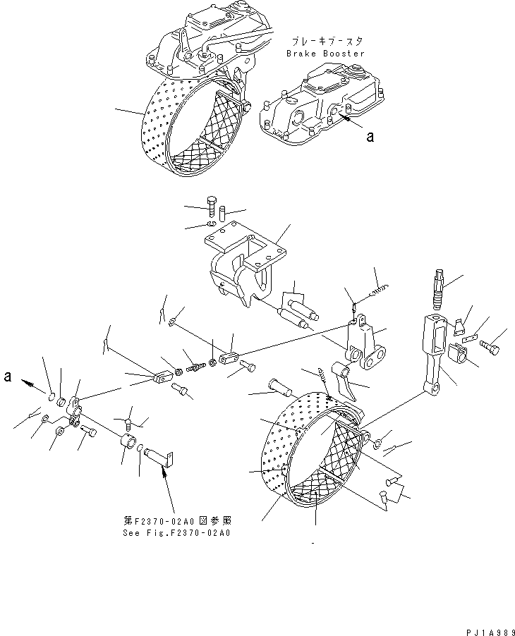 Pipelayers Komatsu / D155C-1D S/N 31416-UP (S6D155-4 Eng. Installed (-50cent. Spec.))(d155c-2c) / BRAKE BAND AND LINKAGE(150250 : F2370-01A0)