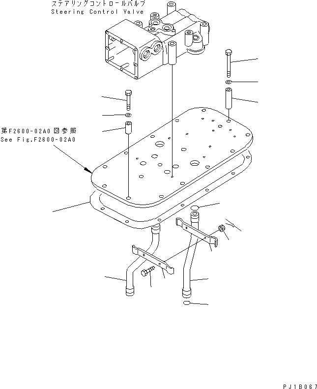 Pipelayers Komatsu / D155C-1D S/N 31416-UP (S6D155-4 Eng. Installed (-50cent. Spec.))(d155c-2c) / STEERING CONTROL VALVE RELATED PARTS(150310 : F2600-03A0)