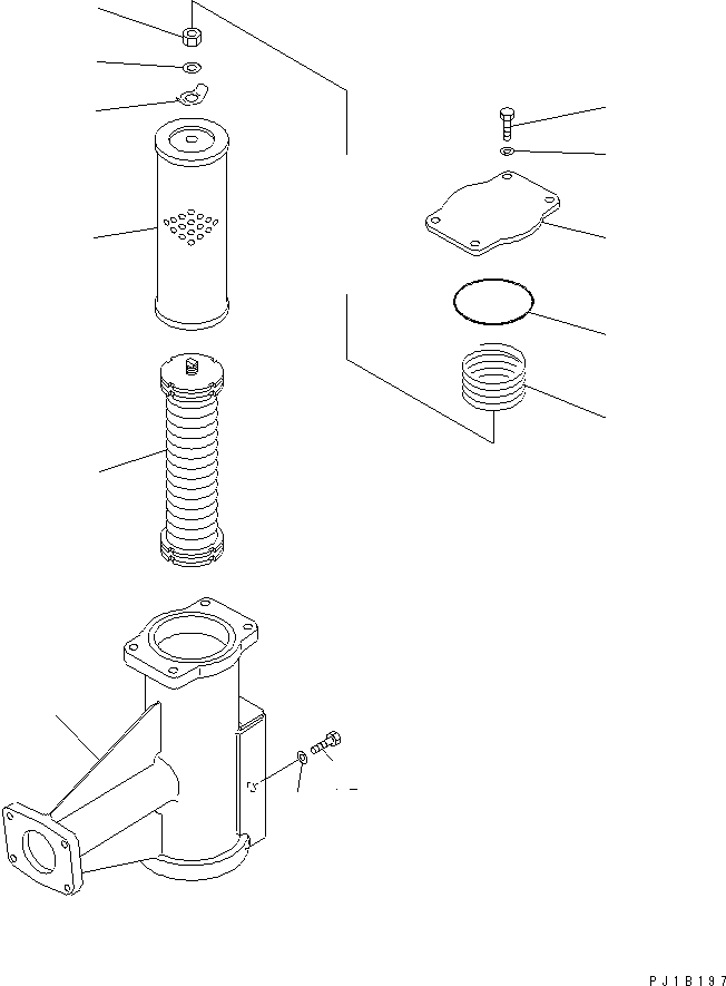 Pipelayers Komatsu / D155C-1D S/N 31416-UP (S6D155-4 Eng. Installed (-50cent. Spec.))(d155c-2c) / STEERING STRAINER(150400 : F2710-02A0)
