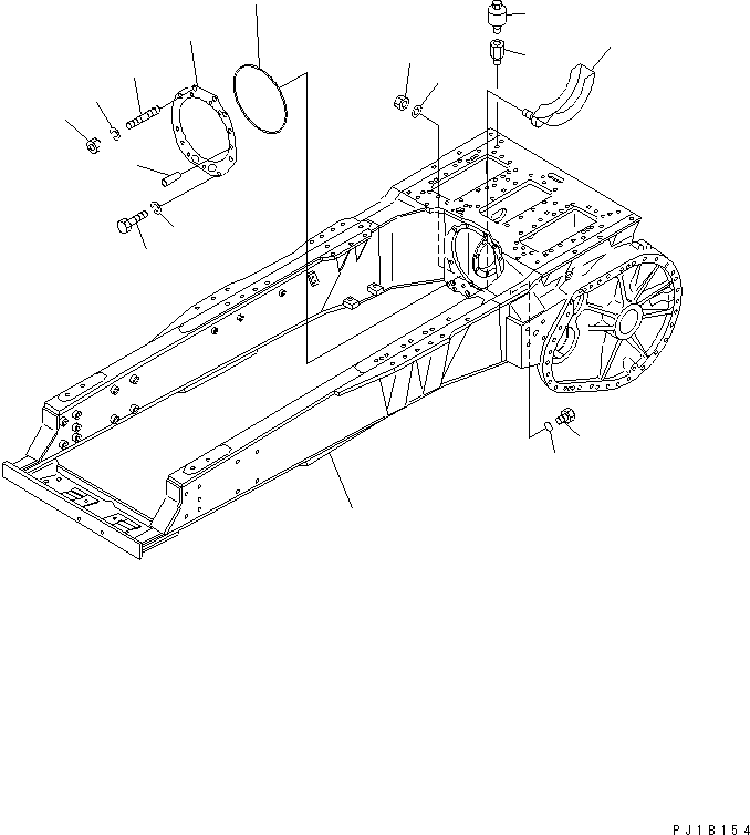 Pipelayers Komatsu / D155C-1D S/N 31416-UP (S6D155-4 Eng. Installed (-50cent. Spec.))(d155c-2c) / MAIN FRAME(210010 : J2110-01A0)