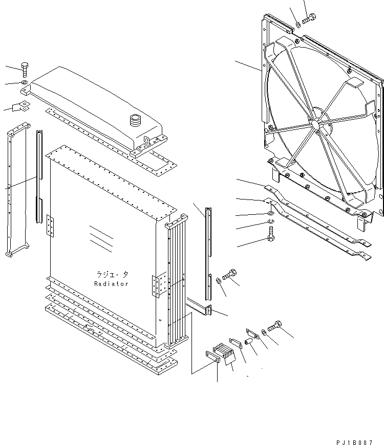 Pipelayers Komatsu / D155C-1D S/N 31416-UP (S6D155-4 Eng. Installed (-50cent. Spec.))(d155c-2c) / RADIATOR FAN GUARD(270020 : M2110-02A0)
