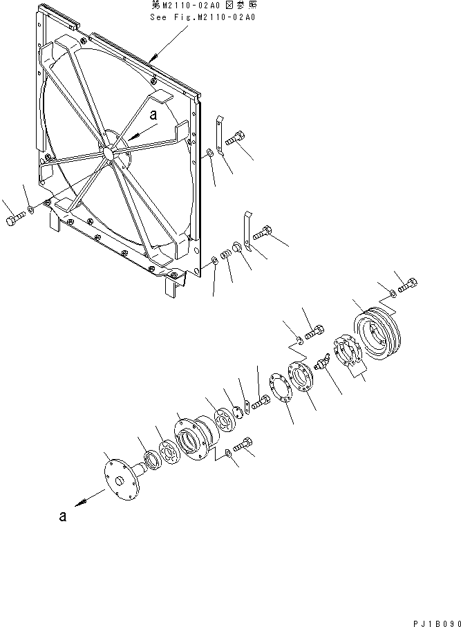 Pipelayers Komatsu / D155C-1D S/N 31416-UP (S6D155-4 Eng. Installed (-50cent. Spec.))(d155c-2c) / RADIATOR FAN DRIVE(270050 : M2110-05A0)