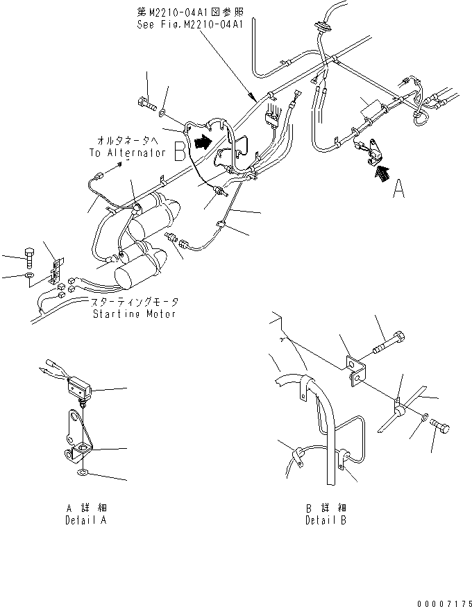 Pipelayers Komatsu / D155C-1 S/N 15686-UP (SA6D140-2 Eng. Installed)(d155c-3c) / STARTING CABLE (FOR 140 ENGINE) (COLD WEATHER (A) SPEC.)(#31586-)(120010 : E0200-01A1)