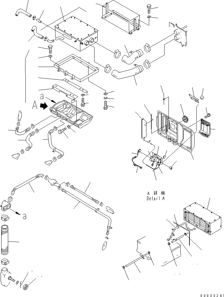 Pipelayers Komatsu / D155C-1 S/N 15686-UP (SA6D140-2 Eng. Installed)(d155c-3c) / CAB (HEATER UNIT AND CONDENSER)(#31643-)(240170 : K0200-08A3)