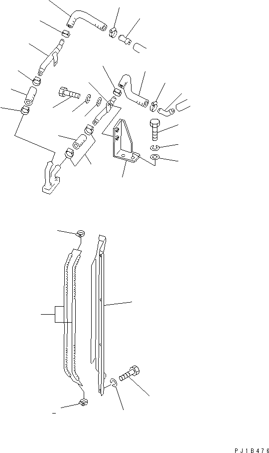 Pipelayers Komatsu / D155C-1 S/N 15686-UP (SA6D140-2 Eng. Installed)(d155c-3c) / CAB HEATER PIPING(240190 : K0200-10A0)