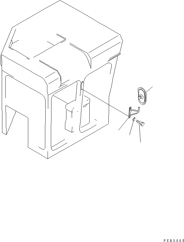 Pipelayers Komatsu / D155C-1 S/N 15686-UP (SA6D140-2 Eng. Installed)(d155c-3c) / REAR VIEW MIRROR(#31574-)(240230 : K0200-14A0)