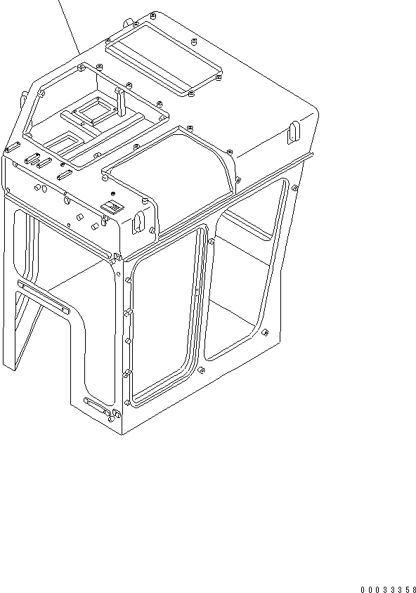 Pipelayers Komatsu / D155C-1 S/N 15686-UP (SA6D140-2 Eng. Installed)(d155c-3c) / CAB (BODY) (FOR 140 ENGINE) (WITH STANDARD BEACON)(#31643-)(240280 : K0210-01A1)