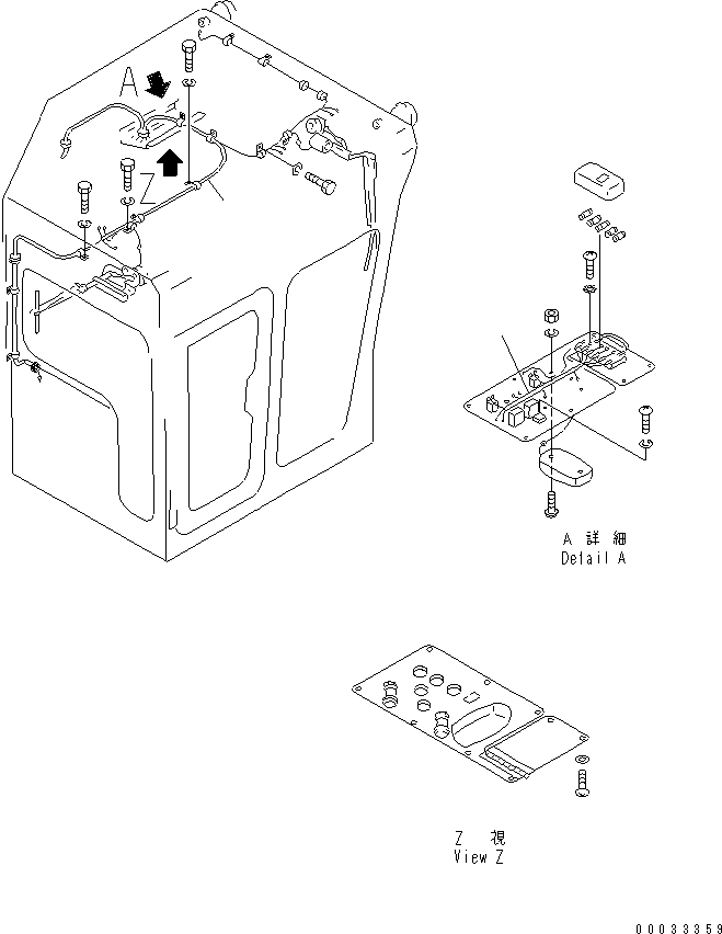 Pipelayers Komatsu / D155C-1 S/N 15686-UP (SA6D140-2 Eng. Installed)(d155c-3c) / CAB RELATED (FOR 140 ENGINE) (ELECTRICAL PARTS) (WITH STANDARD BEACON)(#31643-)(240300 : K0210-03A1)