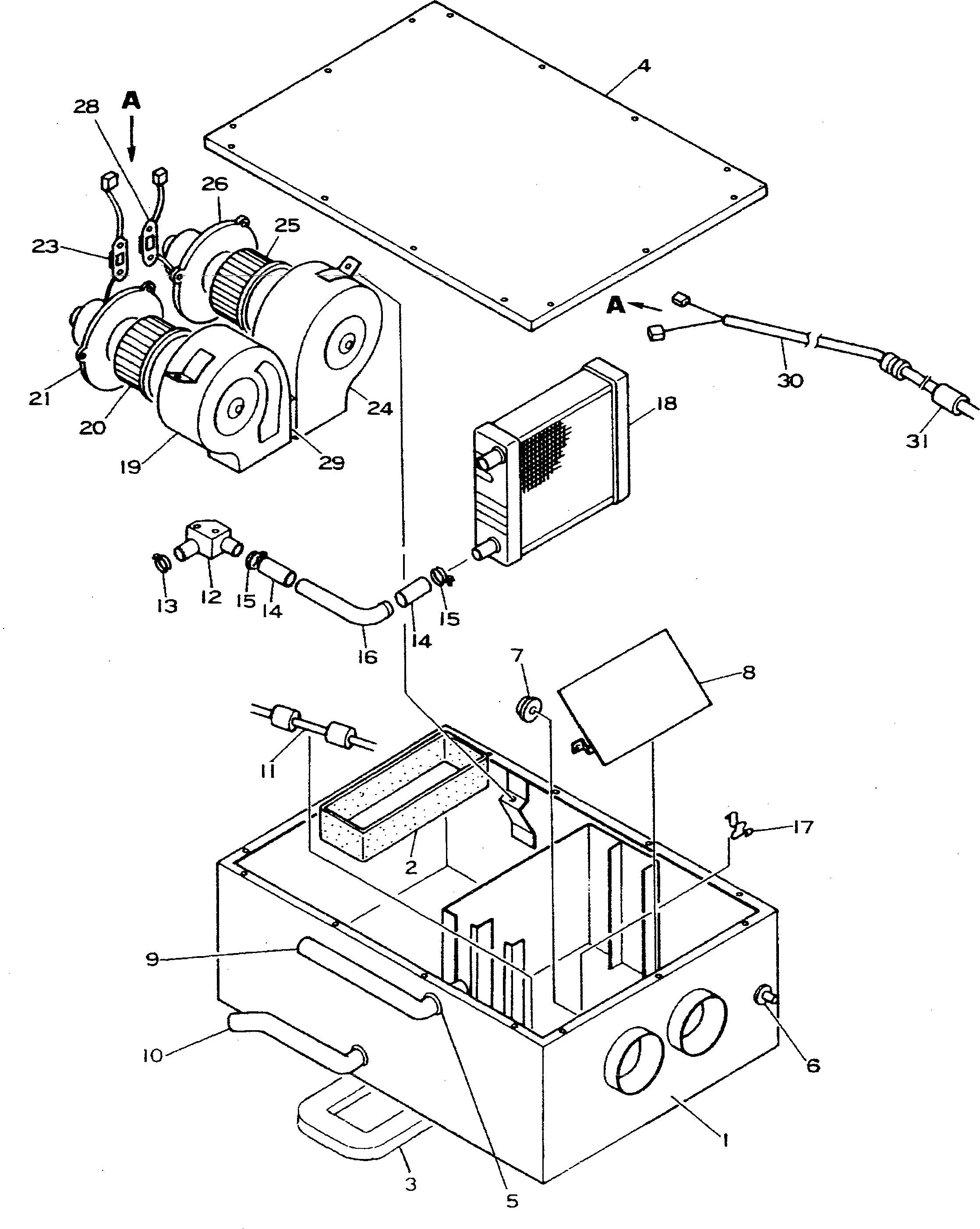 Pipelayers Komatsu / D155C-1 S/N 15686-UP (SA6D140-2 Eng. Installed)(d155c-3c) / HEATER ASS