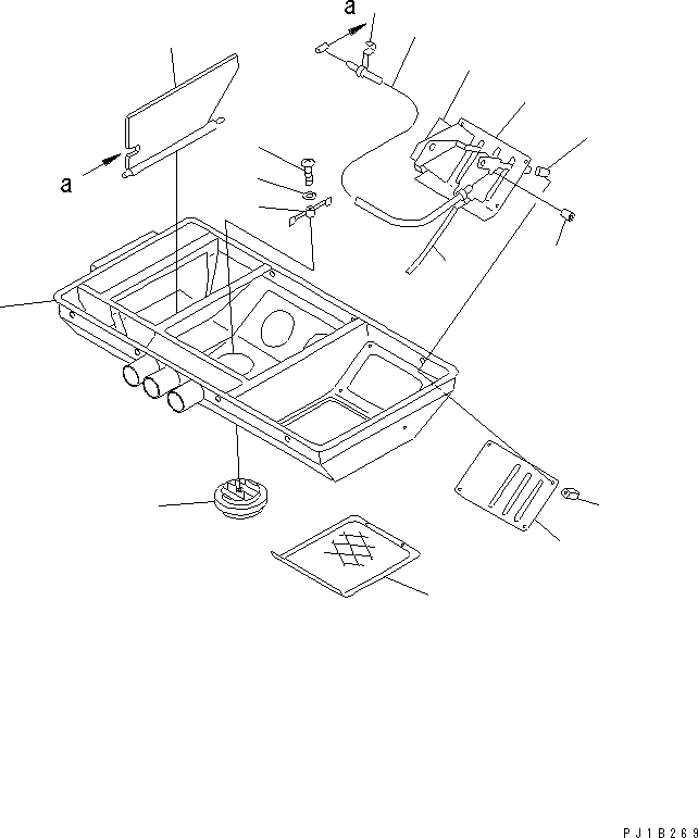 Pipelayers Komatsu / D155C-1 S/N 15686-UP (SA6D140-2 Eng. Installed)(d155c-3c) / GRILL ASS