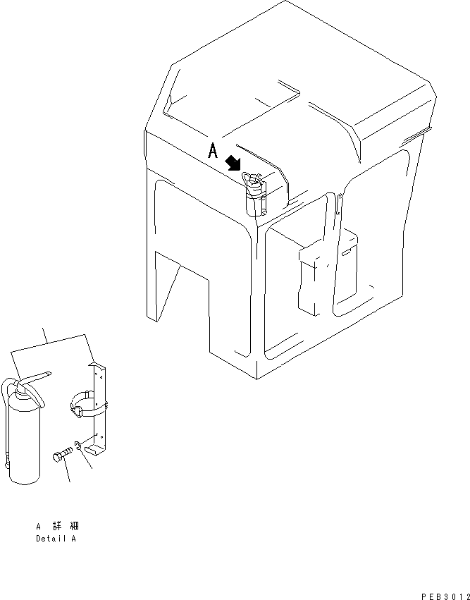 Pipelayers Komatsu / D155C-1 S/N 15686-UP (SA6D140-2 Eng. Installed)(d155c-3c) / EXTINGUISHER(#31416-)(240400 : K0830-01A0)