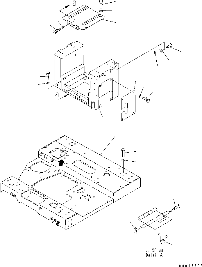 Pipelayers Komatsu / D155C-1 S/N 15686-UP (SA6D140-2 Eng. Installed)(d155c-3c) / FLOOR FRAME (FOR 140 ENGINE) (WITH SEAT BELT)(#31586-)(240430 : K2110-01A4)